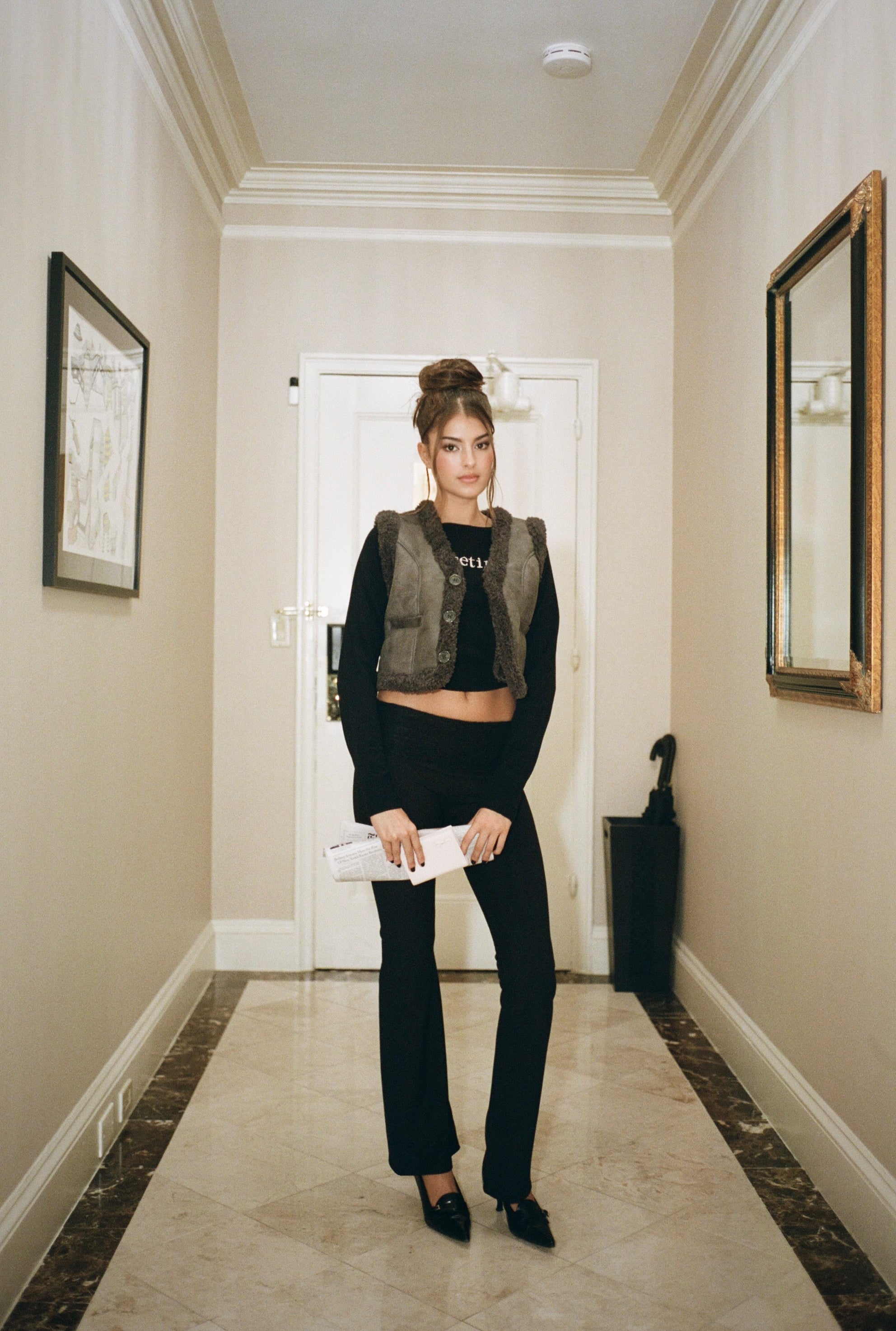 Curly fur vest - threetimes