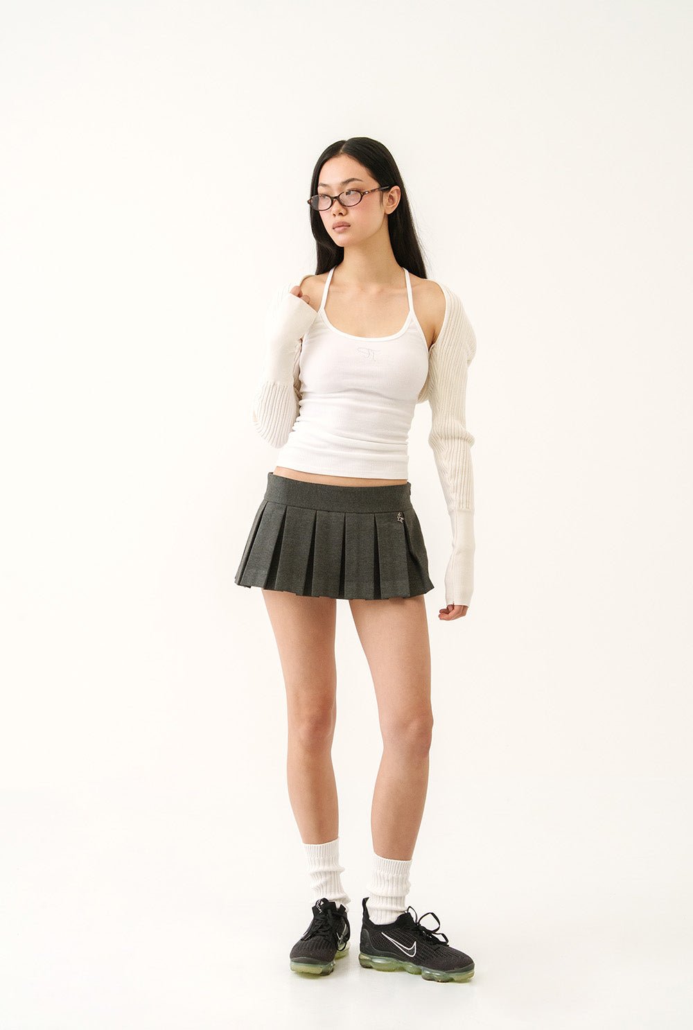 Jewel cross back tank top - threetimes