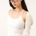 Jewel cross back tank top - threetimes