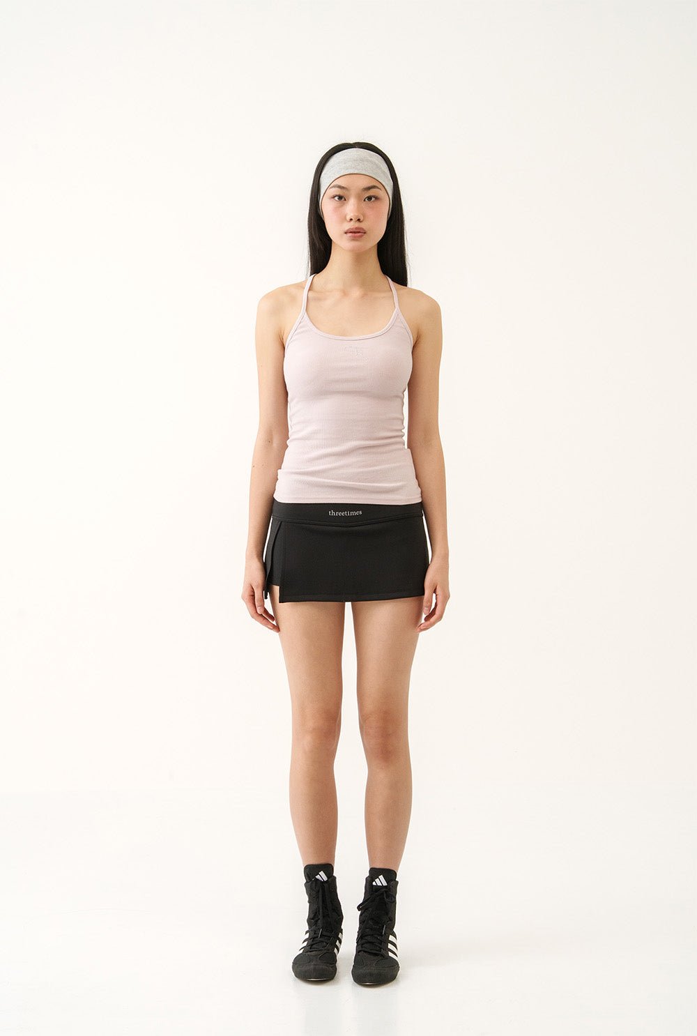 Jewel cross back tank top - threetimes