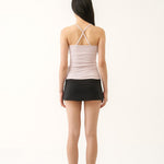 Jewel cross back tank top - threetimes