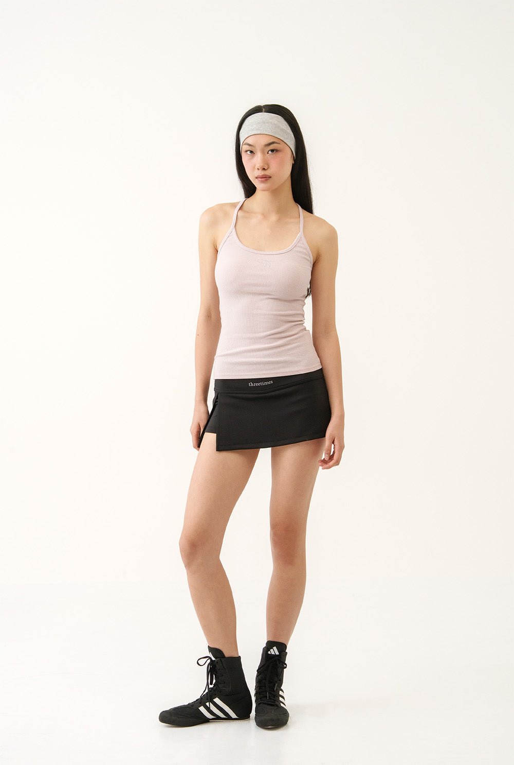 Jewel cross back tank top - threetimes