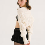 [releasing 10.30 12pm KST] Creamy knit bolero - threetimes