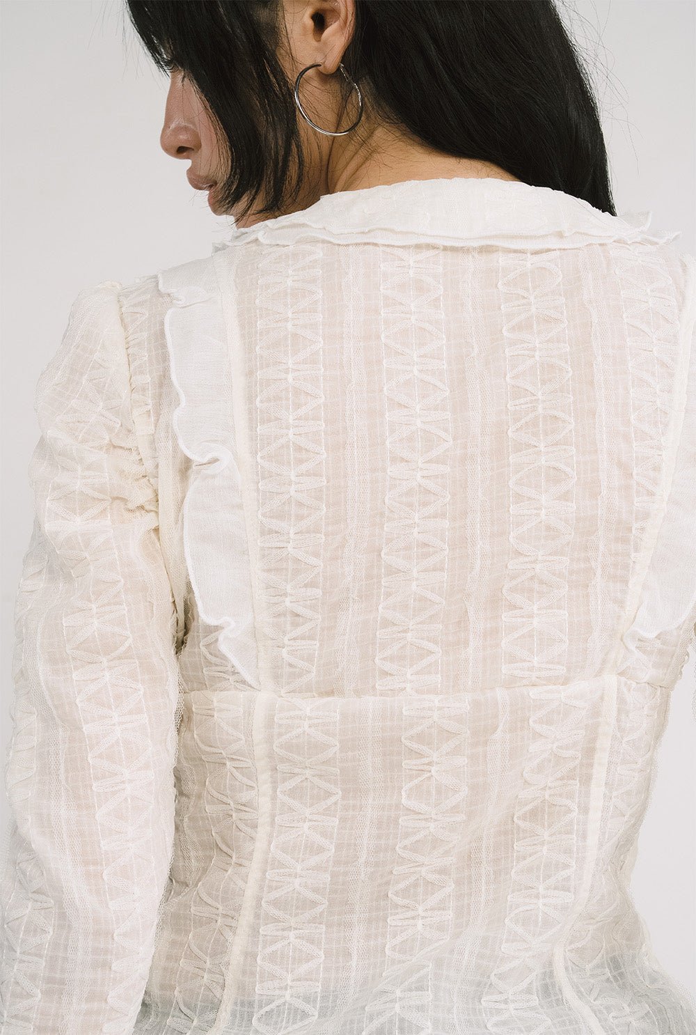 [releasing 12.09 12pm KST] Snow ruffle top - threetimes