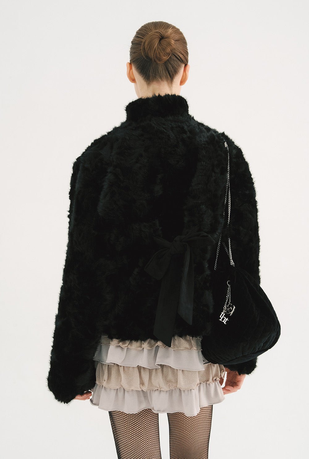 [releasing 10.30 12pm KST] Ribbon tie fur jacket - threetimes