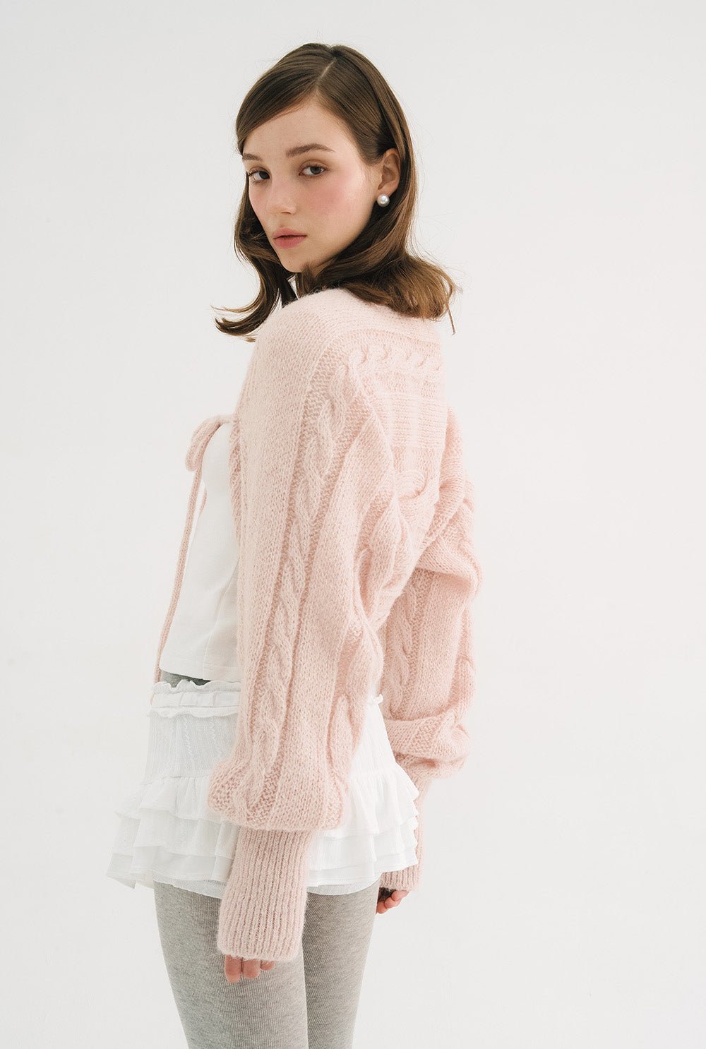 [releasing 10.30 12pm KST] Creamy knit bolero - threetimes