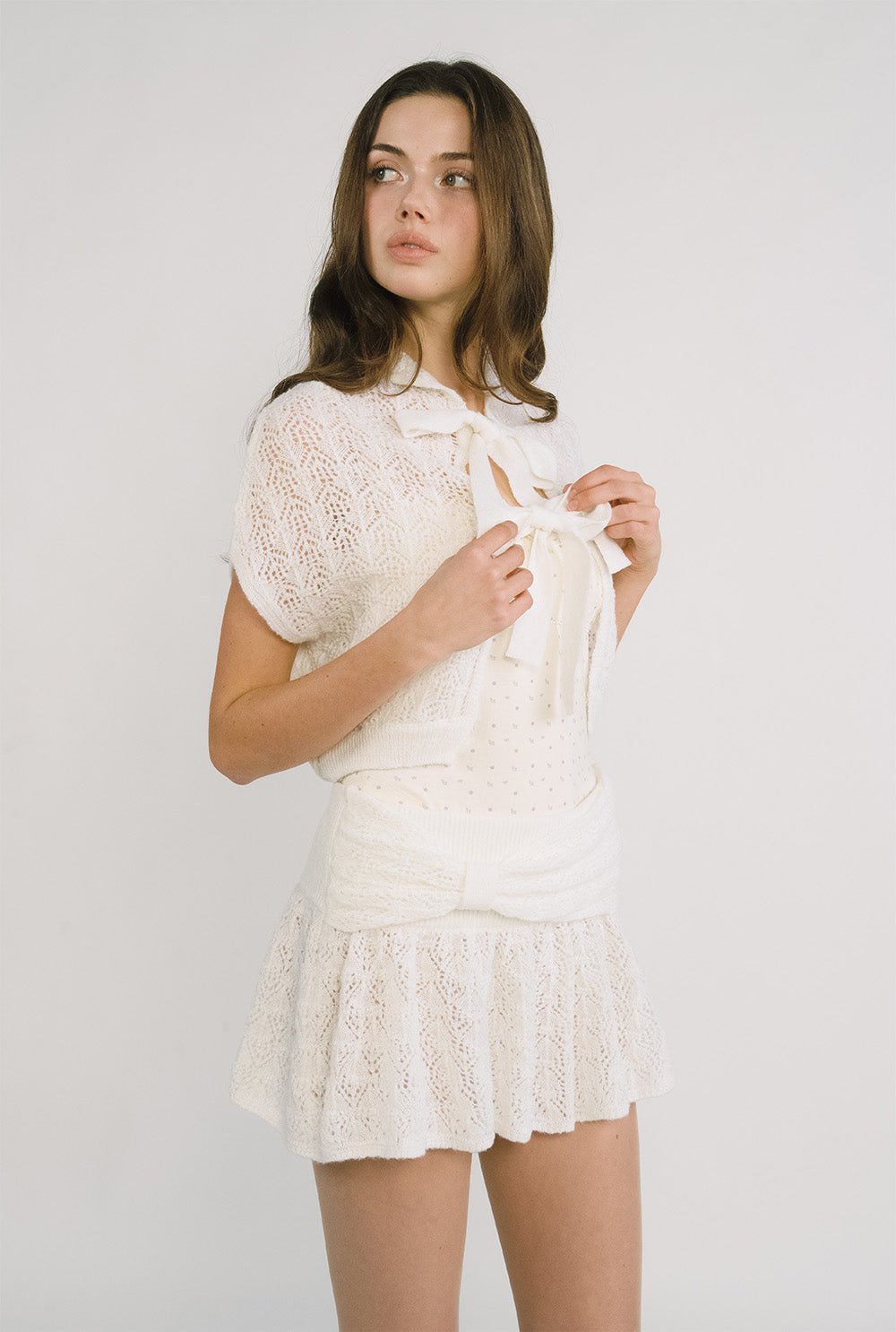 [releasing 12.09 12pm KST] Ribbon cape cardigan - threetimes