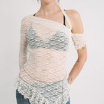 [releasing 12.09 12pm KST] Lace drape top - threetimes