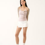 Jewel cross back tank top - threetimes