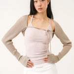 Jewel cross back tank top - threetimes