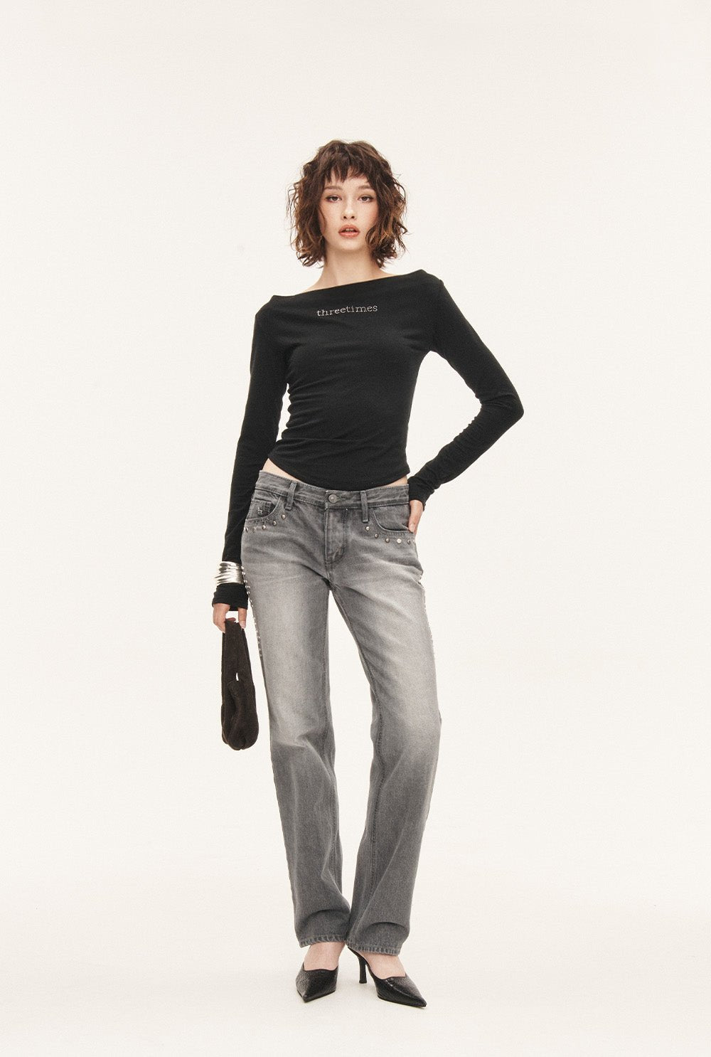 [releasing 09.30 12pm KST] Ash stud jeans - threetimes
