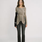 5501 Bootcut black jeans - threetimes