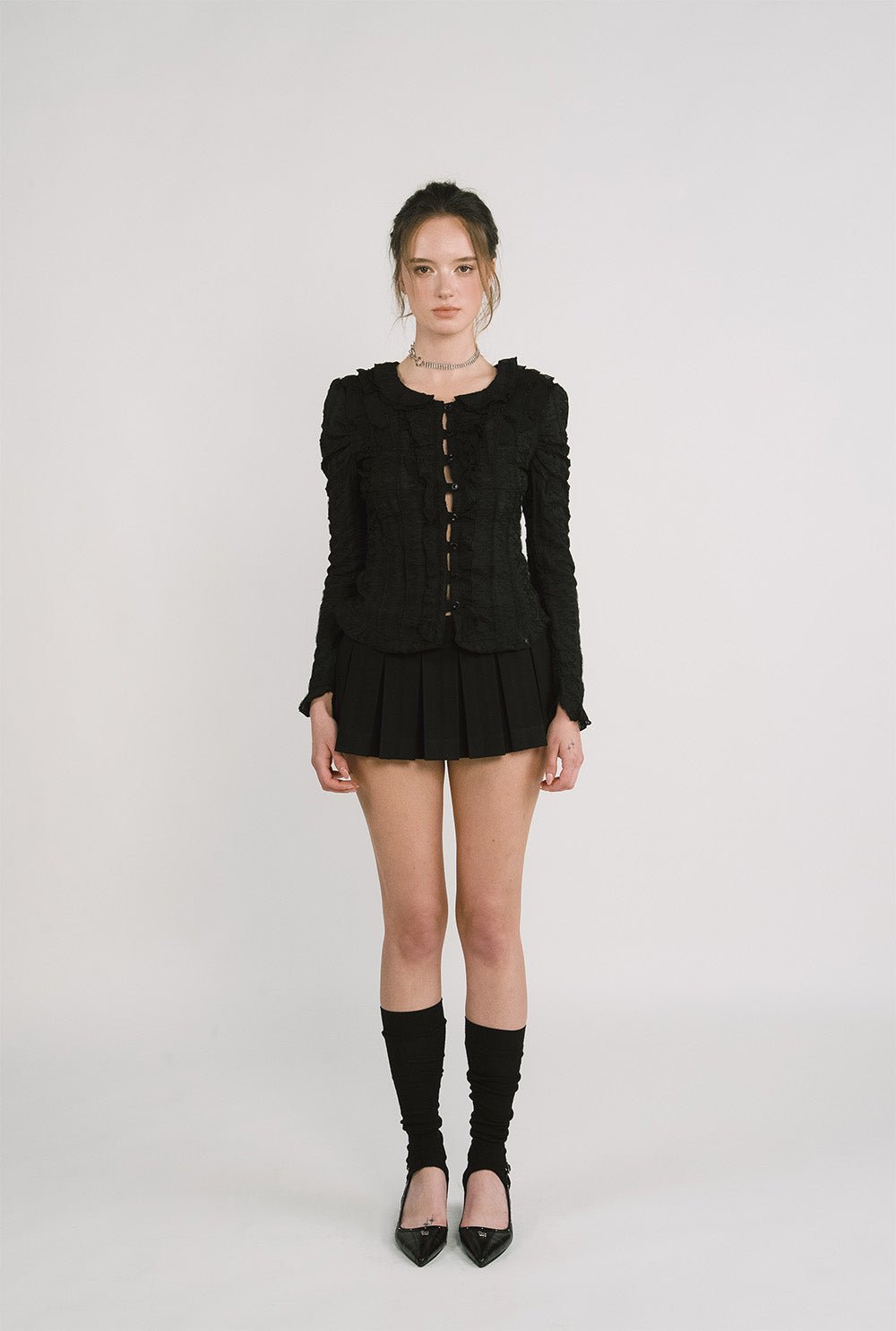 [releasing 12.09 12pm KST] Snow ruffle top - threetimes