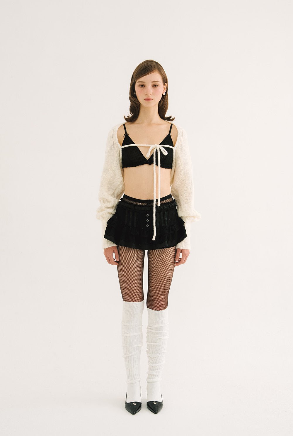 [releasing 10.30 12pm KST] Creamy knit bolero - threetimes