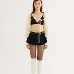 [releasing 10.30 12pm KST] Creamy knit bolero - threetimes