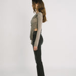 5501 Bootcut black jeans - threetimes