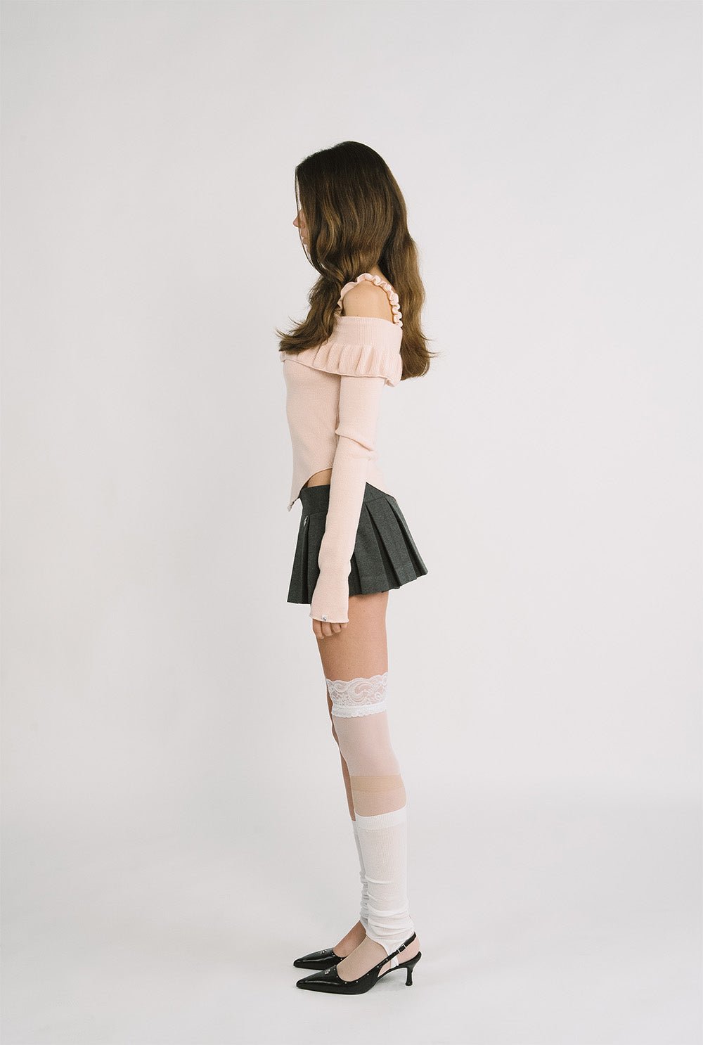 [releasing 12.09 12pm KST] Loew pleats skirt - threetimes
