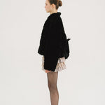 [releasing 10.30 12pm KST] Ribbon tie fur jacket - threetimes