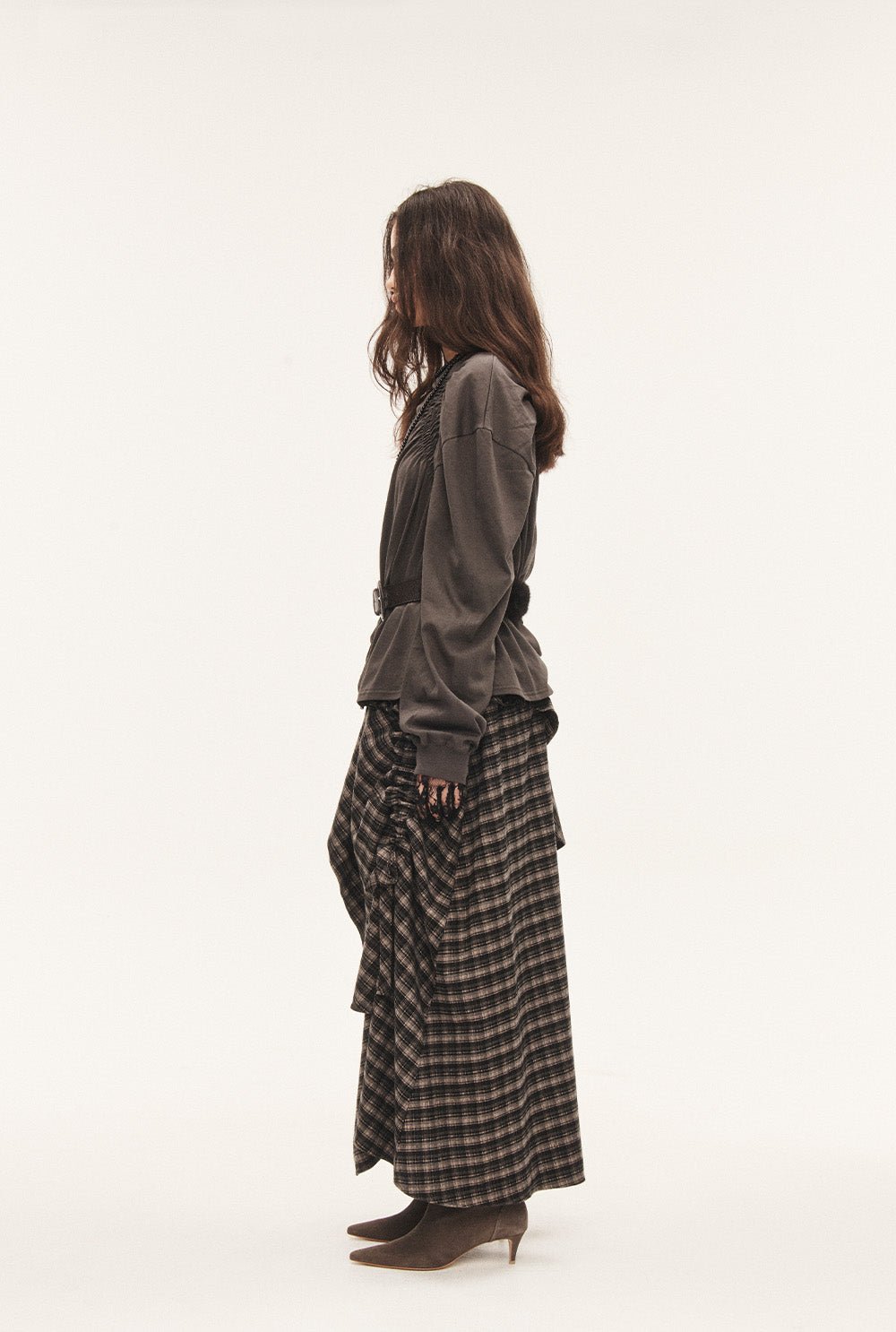 [releasing 09.18 12pm KST] Tartan soup skirt - threetimes