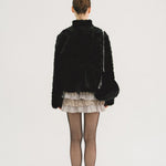 [releasing 10.30 12pm KST] Ribbon tie fur jacket - threetimes
