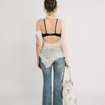 [releasing 12.09 12pm KST] Lace drape top - threetimes