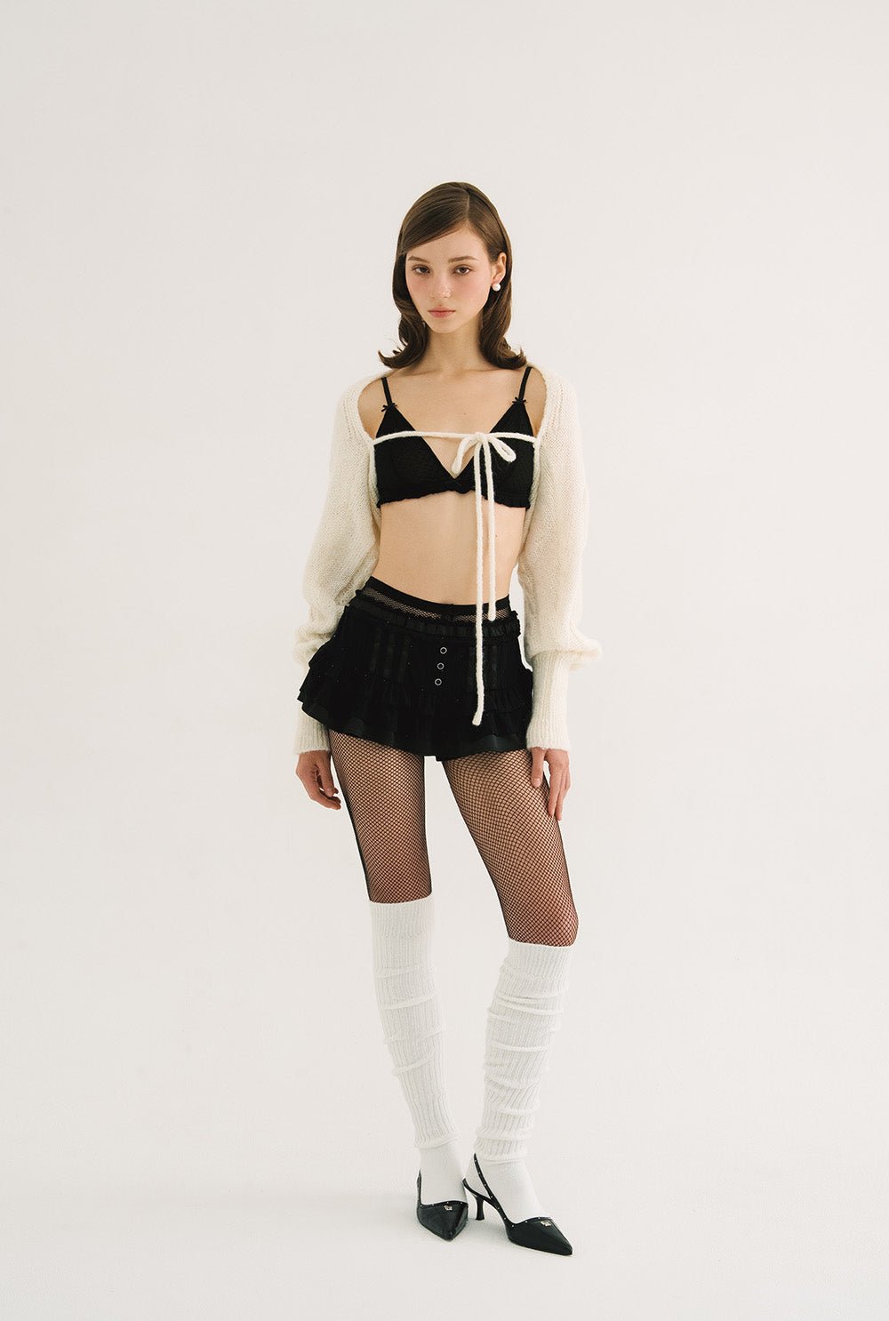 [releasing 10.30 12pm KST] Creamy knit bolero - threetimes