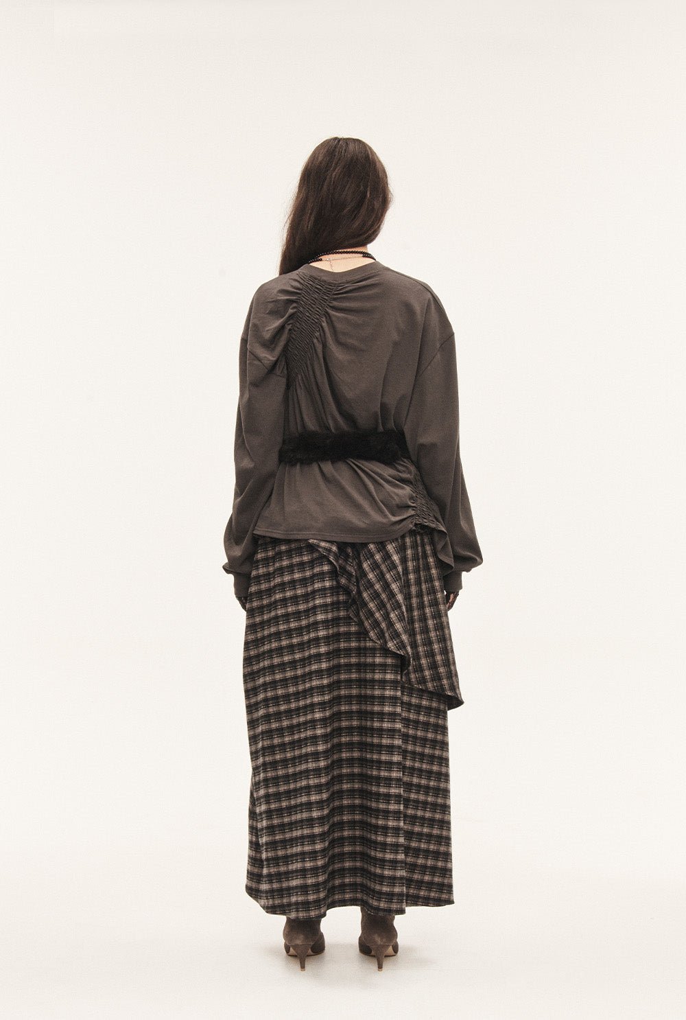 [releasing 09.18 12pm KST] Tartan soup skirt - threetimes