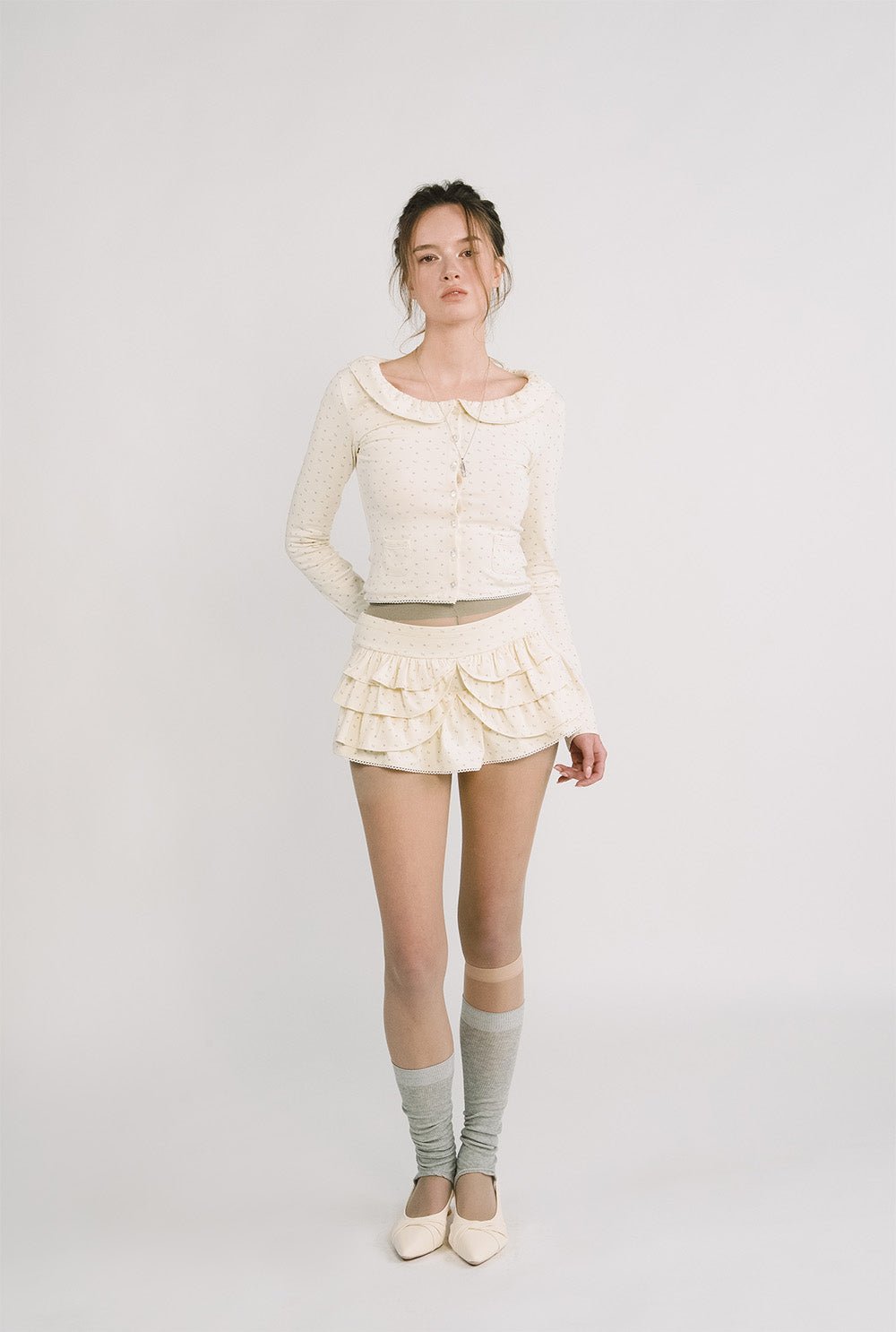 [releasing 12.09 12pm KST] Lolly picot skirt - threetimes