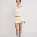 [releasing 12.09 12pm KST] Lolly picot skirt - threetimes