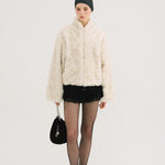 [releasing 10.30 12pm KST] Ribbon tie fur jacket - threetimes