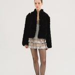 [releasing 10.30 12pm KST] Ribbon tie fur jacket - threetimes