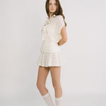 [releasing 12.09 12pm KST] Ribbon cape cardigan - threetimes