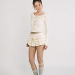 [releasing 12.09 12pm KST] Lolly picot skirt - threetimes