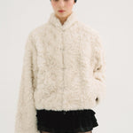 [releasing 10.30 12pm KST] Ribbon tie fur jacket - threetimes
