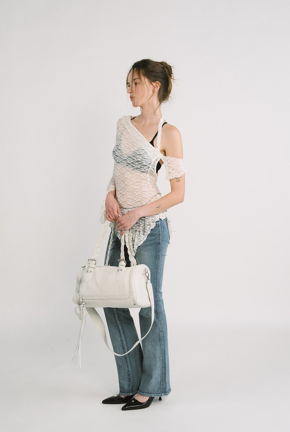 [releasing 12.09 12pm KST] Lace drape top - threetimes