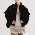 [releasing 10.30 12pm KST] Ribbon tie fur jacket - threetimes