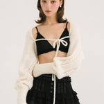 [releasing 10.30 12pm KST] Creamy knit bolero - threetimes