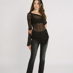 [releasing 12.09 12pm KST] Lace drape top - threetimes