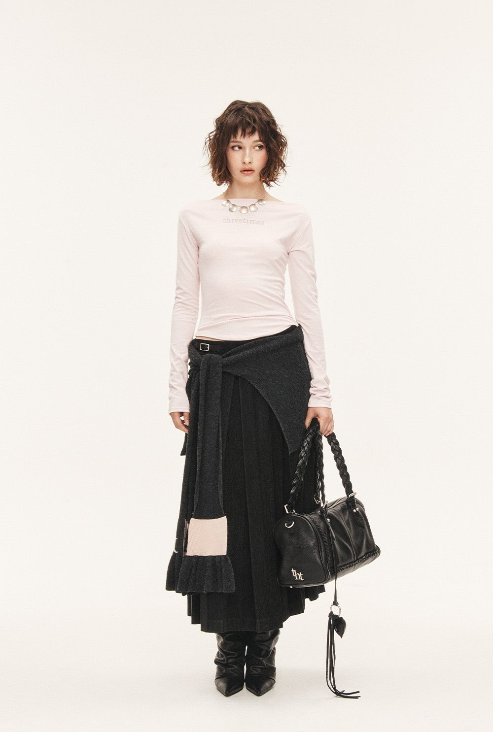[releasing 09.18 12pm KST] Classic pleats skirt - threetimes