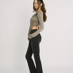 5501 Bootcut black jeans - threetimes