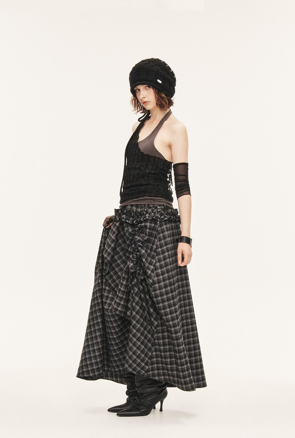 [releasing 09.18 12pm KST] Tartan soup skirt - threetimes