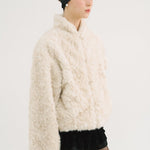 [releasing 10.30 12pm KST] Ribbon tie fur jacket - threetimes