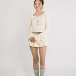 [releasing 12.09 12pm KST] Lolly picot skirt - threetimes