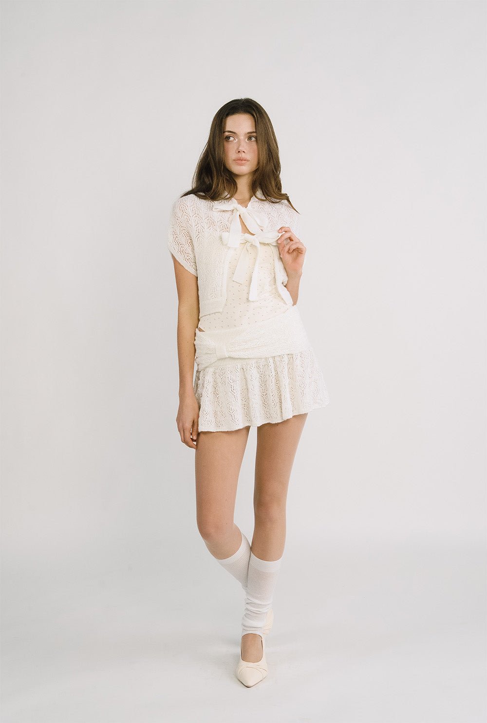 [releasing 12.09 12pm KST] Ribbon cape cardigan - threetimes