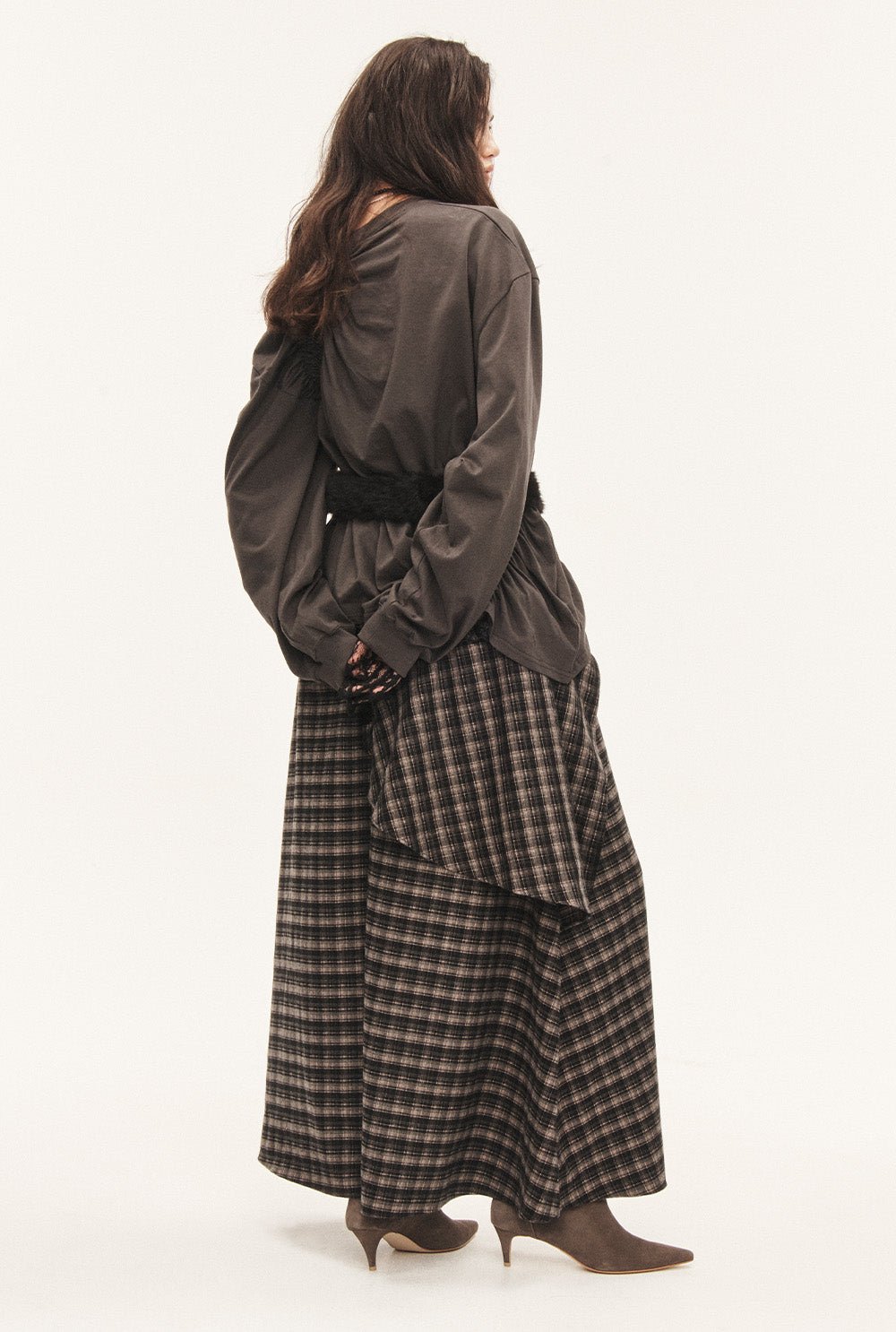 [releasing 09.18 12pm KST] Tartan soup skirt - threetimes