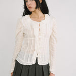 [releasing 12.09 12pm KST] Snow ruffle top - threetimes