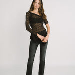 [releasing 12.09 12pm KST] Lace drape top - threetimes