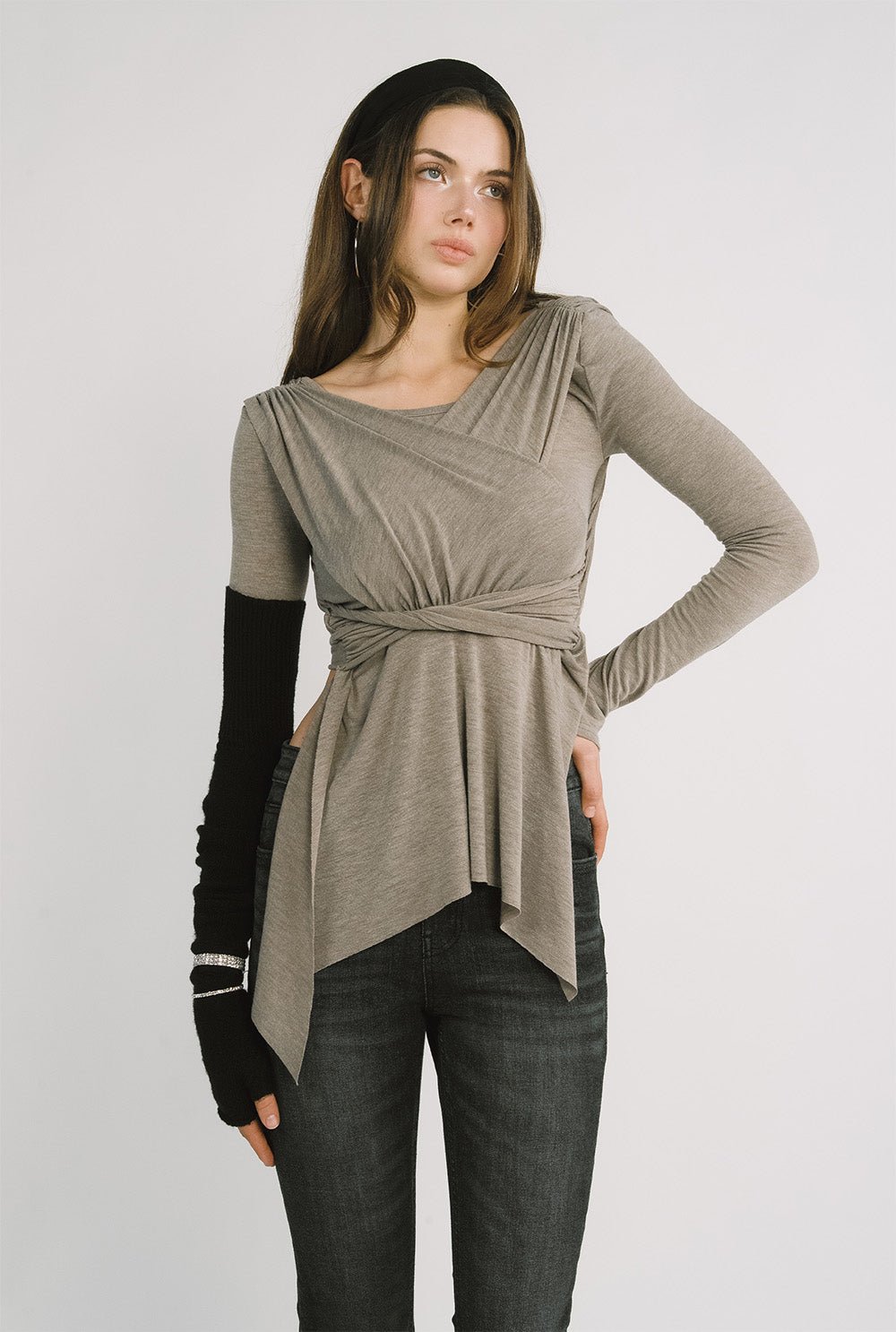 5501 Bootcut black jeans - threetimes