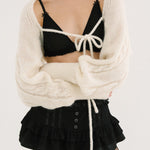 [releasing 10.30 12pm KST] Creamy knit bolero - threetimes