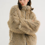 [releasing 10.30 12pm KST] Brownie zip - up fur jacket - threetimes